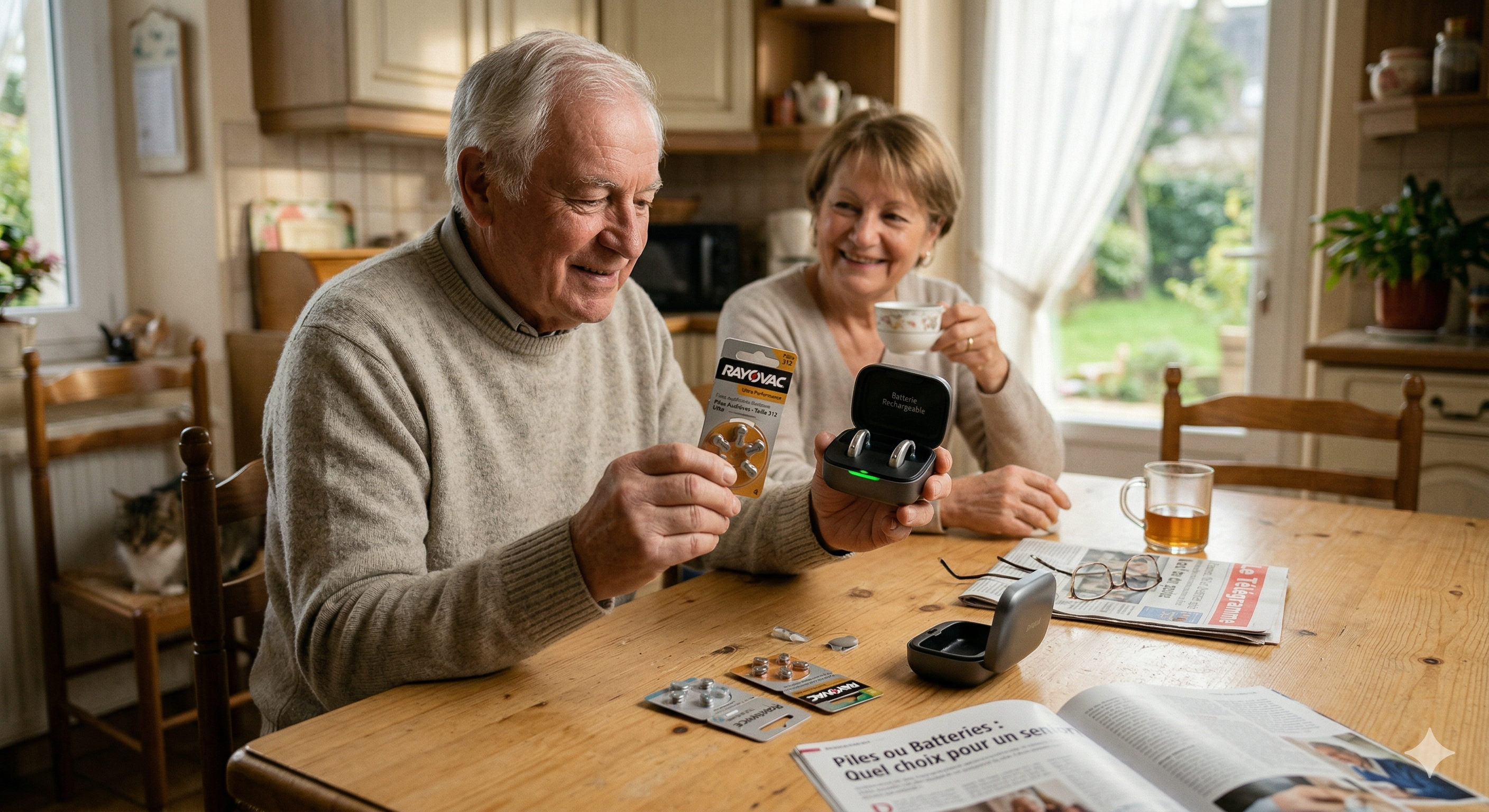 Comparatif piles et appareils auditifs rechargeables pour senior avec arthrose